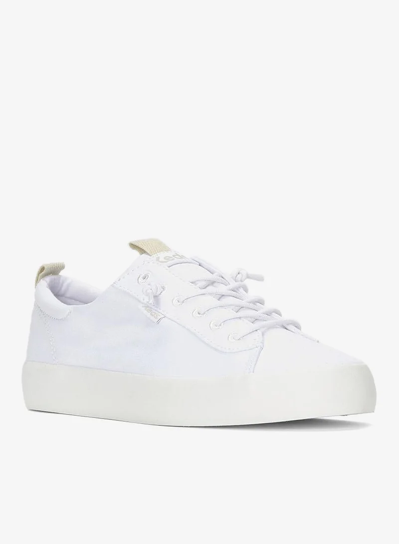 Keds white Keds Women's Kickback Slip On Canvas Casual Sneaker White for Women | Best Price UAE